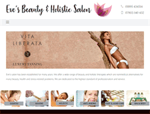 Tablet Screenshot of beautyholistictherapy.co.uk